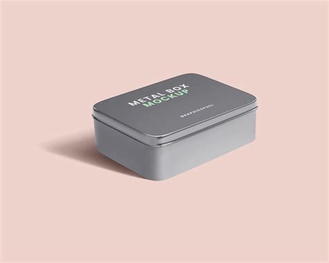 free mockup metal box|Small Metal Box Mockup Set.